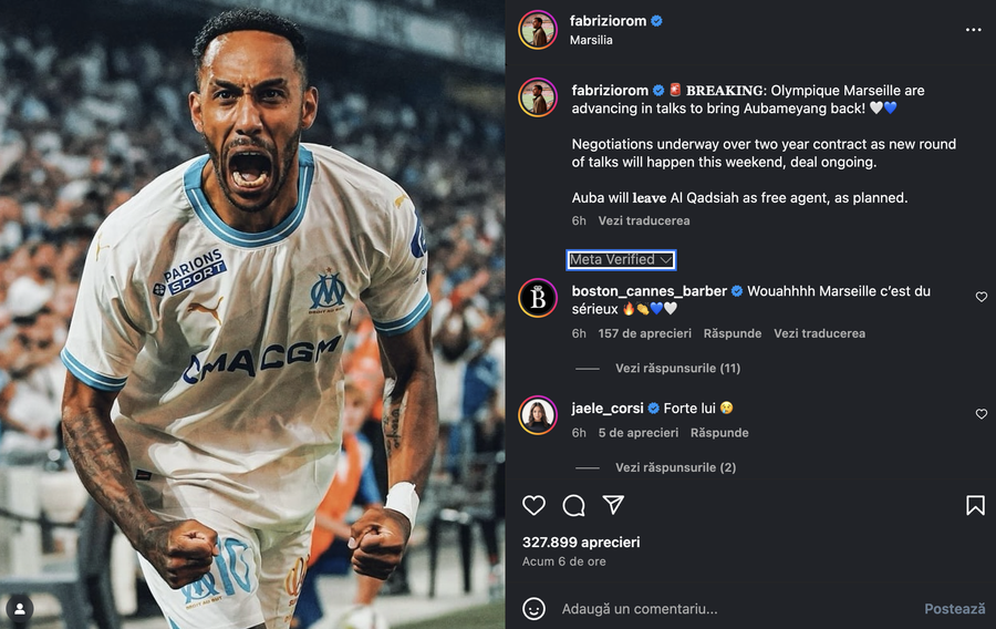 Anunțul făcut de Fabrizio Romano pe pagina sa de Instagram Aubameyang lasă banii arabilor și revine în Europa » Fabrizio Romano a dezvăluit viitoarea destinație a gabonezului