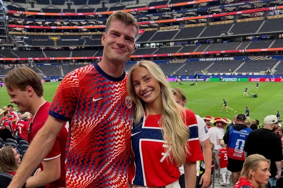 Alexander Sorloth și Lena Selnes // Foto: Instagram Sorloth a rupt tăcerea, după amenințările cu moartea: „Am vrut să-i pasez lui Haaland, dar...”