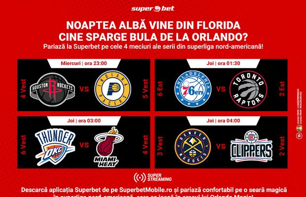 E spectacol sub panou! Granzii din NBA se pregătesc de play-off, dar locul contează enorm! Pariază la Superbet pe meciurile din această noapte!