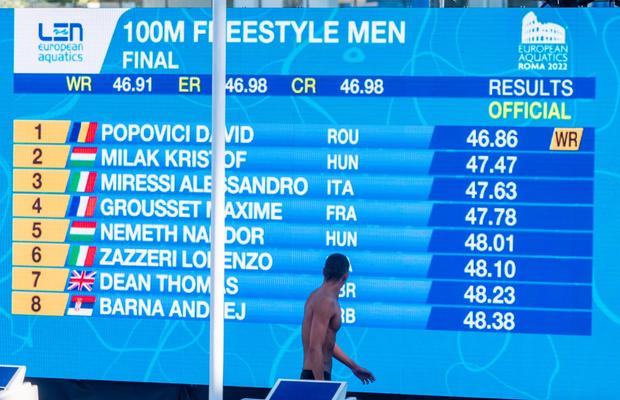 David Popovici, prima reacție după recordul mondial la 100 de metri liber! S-a oprit în drumul spre premiere și a avut un mesaj special