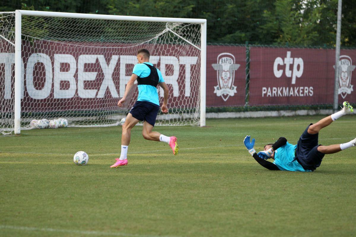 Dinamo Kiev s-a pregătit la baza Rapidului înainte de meciul cu Aris Salonic, din Giulești