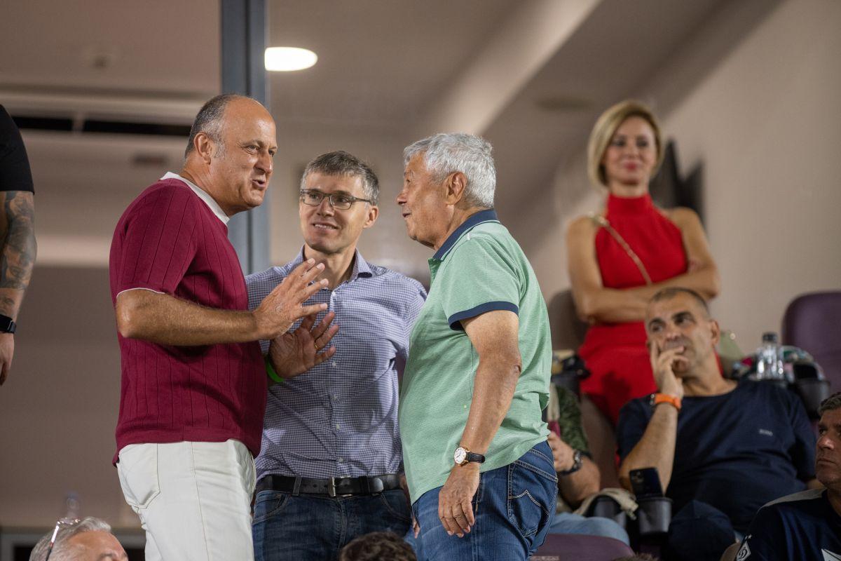 Diana Șucu, Mircea Lucescu și Mircea Geoană, în Giulești la Rapid - Petrolul