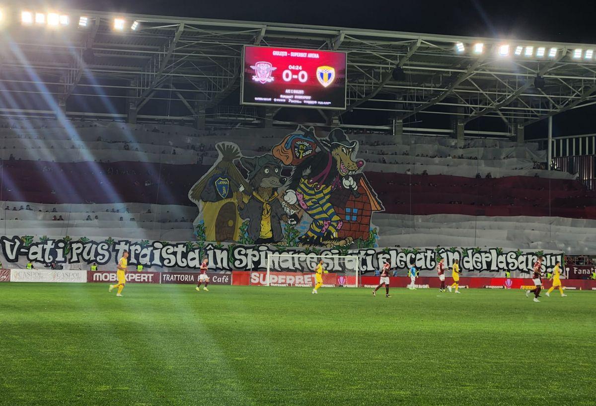 Galeria Petrolului, scenografie rasistă la derby-ul cu Rapid: „Coșmarul vostru” » Cum au răspuns giuleștenii