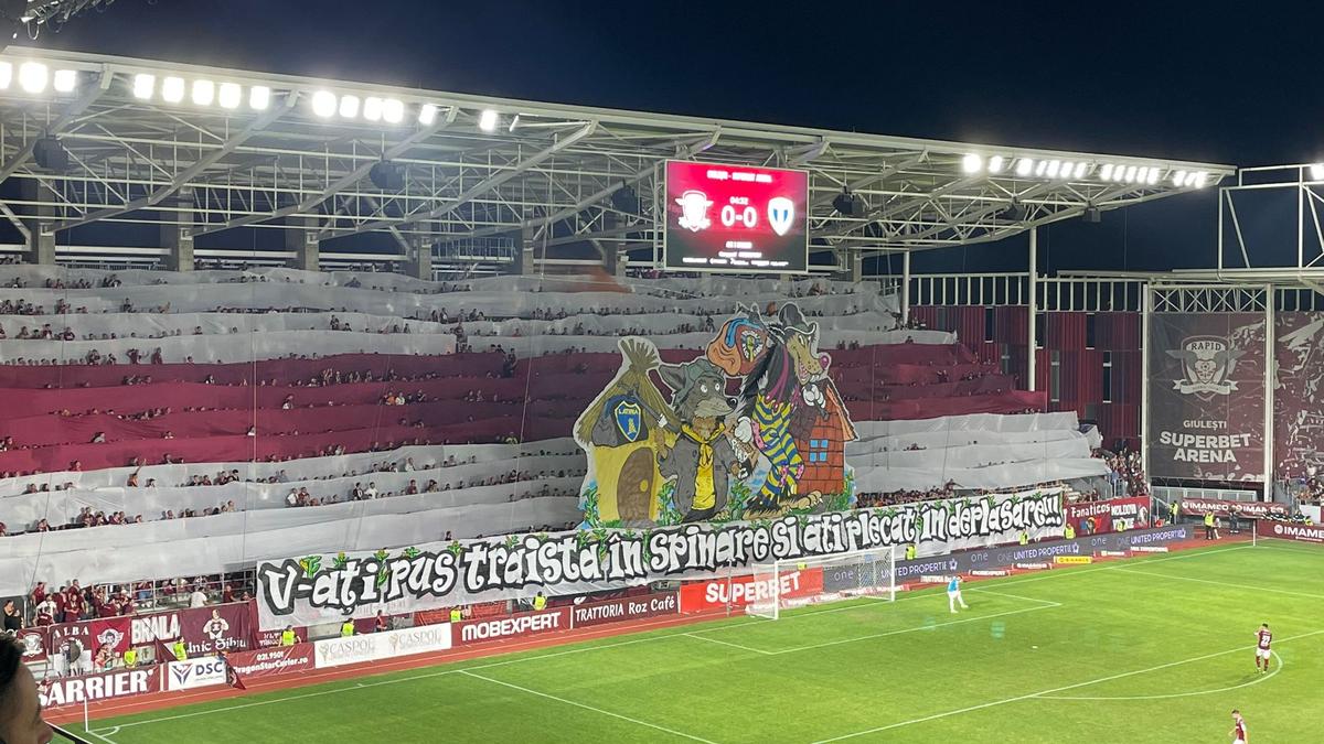 Scenografii și atmosferă la Rapid - Petrolul