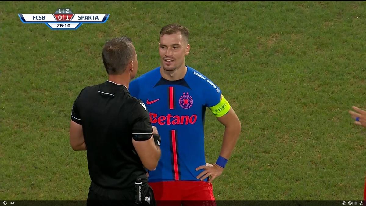 Ion Crăciunescu a dat verdictul în cea mai controversată fază din FCSB - Sparta Praga: „Nu știu dacă e tentă sau neputință”