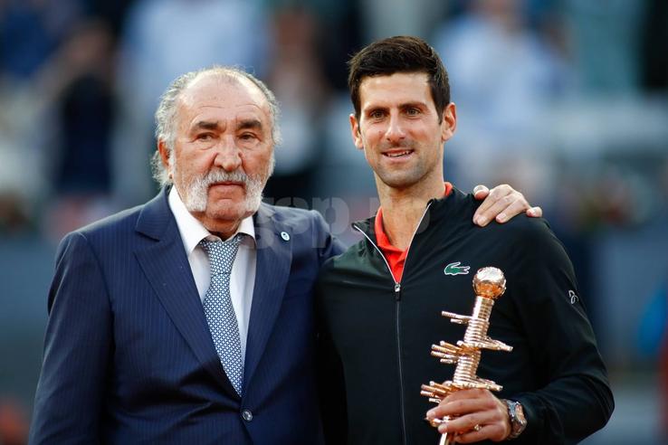 Ion Țiriac și Novak Djokovic la Madrid Open în 2019 / Foto: Imago