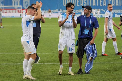 Baiaram, supărat la finalul meciului Craiova - KuPS / FOTO: Andrei Furnigă (GSP.ro)