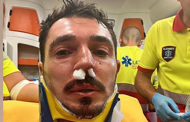 Ajuns direct la spital, după o lovitură teribilă, Dragoș Huiban a fost șocat de reacția arbitrului: „Știți ce mi-a spus?!”