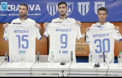 VIDEO Andrei Ivan, Alexandru Mățel și Uros Cosic, prezentați la CS Universitatea Craiova: „Ieșim în stradă dacă luăm campionatul”