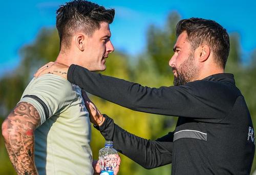 Adrian Mutu, alături de Cristi Săpunaru // foto: Facebook @ FC Rapid 1923