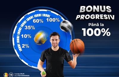 Meciuri mai multe, câștiguri mai mari! WINBET îți oferă ”Bonus Progresiv” de până la 100%