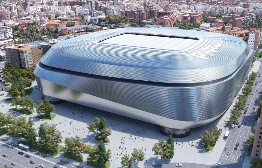 Așa arată din exterior „farfuria zburătoare” în care supercampioana Europei joacă pe teren propriu / Foto: X santiagobernabeu A fost votat cel mai bun stadion din lume! „Mod ambițios de a redefini peisajul arenelor sportive”