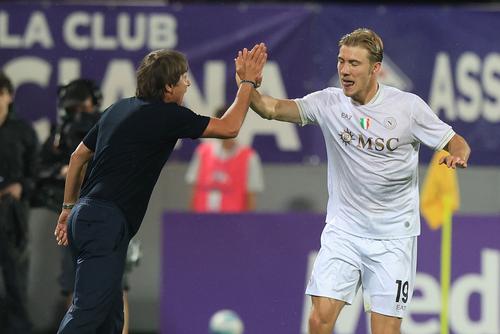 Napoli a învins-o pe Fiorentina, scor 3-1. Rasmus Hojlund a marcat la debut // FOTO: Getty Images