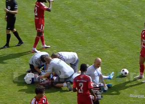 Vești de la spital după accidentarea horror din FC Argeș- Botoșani: care e starea fotbalistui luat de la stadion cu Ambulanța