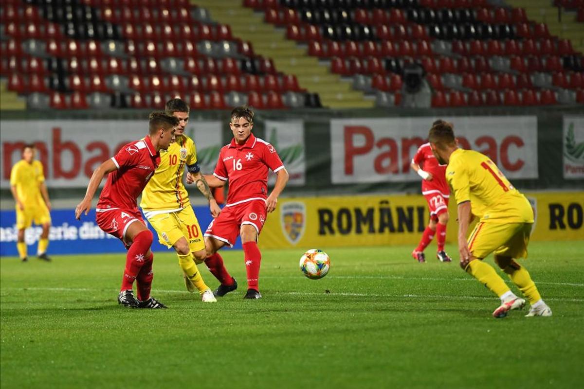 ROMÂNIA U21 - MALTA U21 4-1. Fără emoții! România zdrobește Malta, deși a jucat o oră în inferioritate