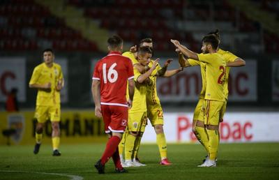 ROMÂNIA U21 - MALTA U21 4-1. Fără emoții! România zdrobește Malta, deși a jucat o oră în inferioritate