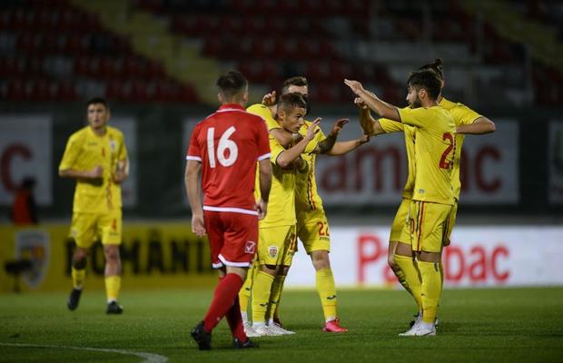 ROMÂNIA U21 - MALTA U21 4-1. Fără emoții! România zdrobește Malta, deși a jucat o oră în inferioritate