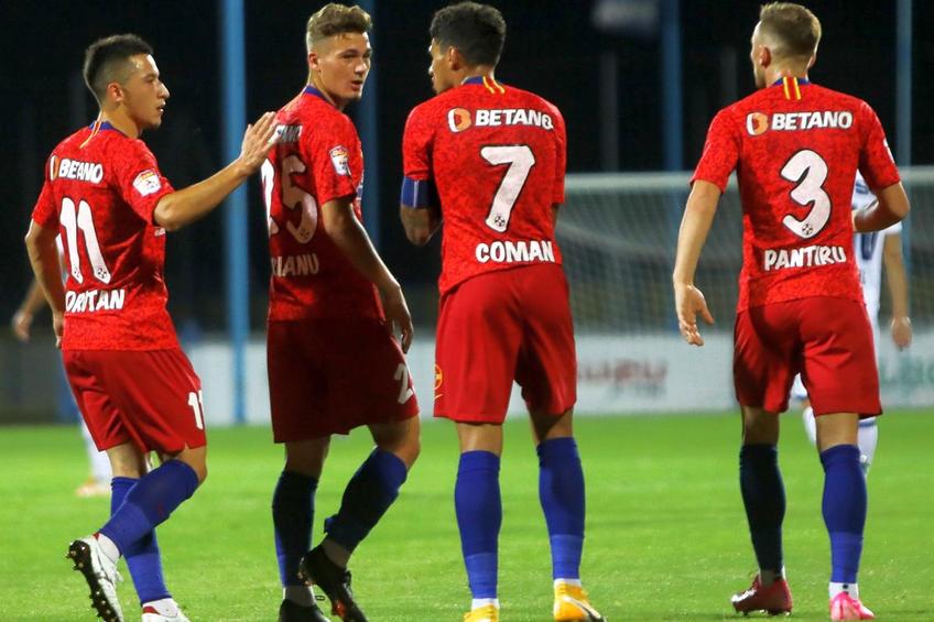 Roș-albaștrii au obținut o calificare dramatică în Serbia / Sursă foto: Facebook@FCSB