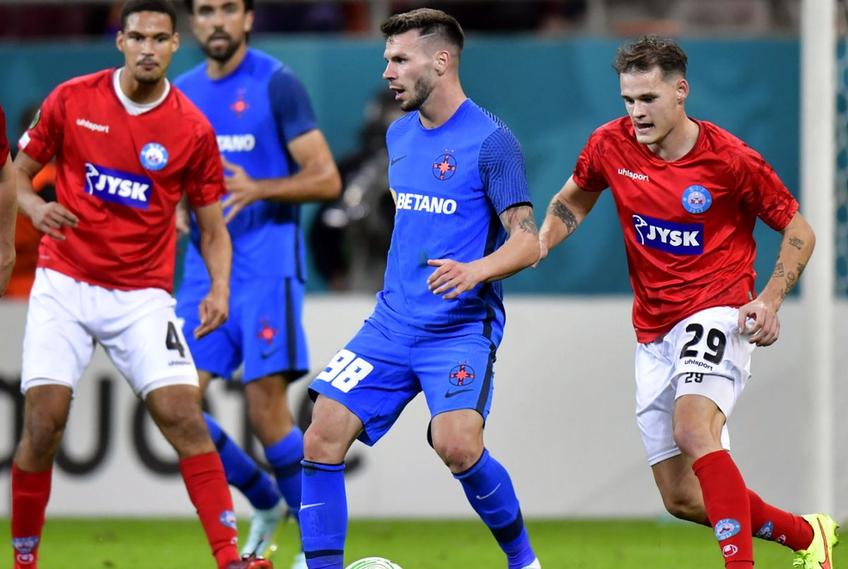 Andrei Cordea (23 de ani), extrema celor de la FCSB, și-a găsit cu greu cuvintele la finalul meciului cu Silkeborg, pierdut cu 0-5.