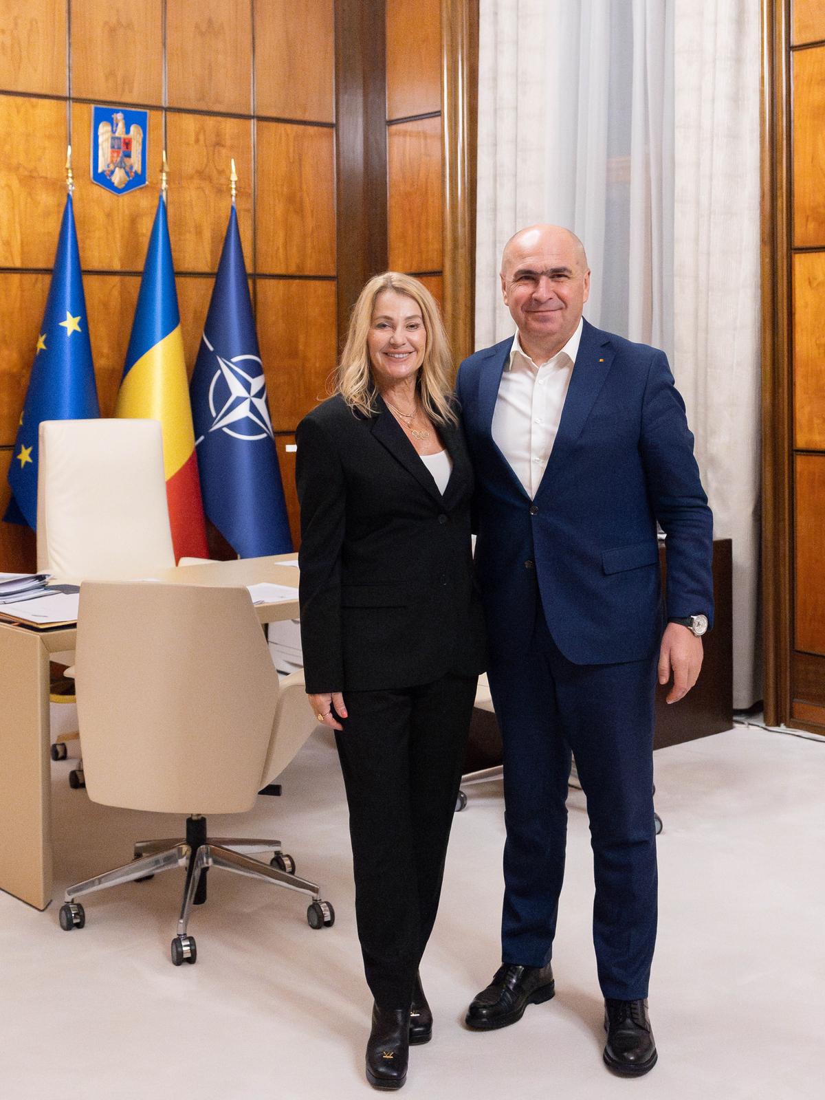 Nadia Comăneci, în biroul lui Ilie Bolojan