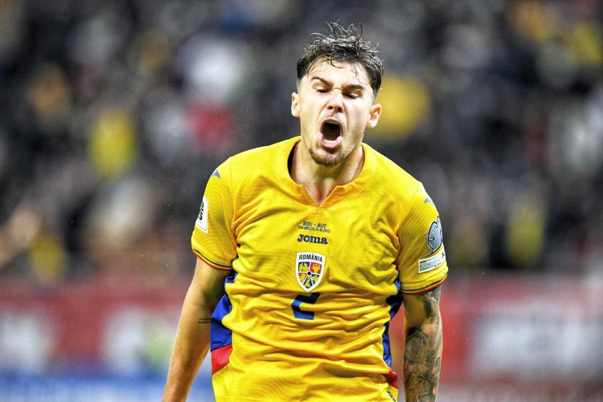 Andrei Rațiu, în România - Austria. FOTO: GSP.ro