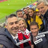 Politicienii români șli austrieci prezenți la meciul de duminică / Sursă foto: Instagram@ Diana Stoica