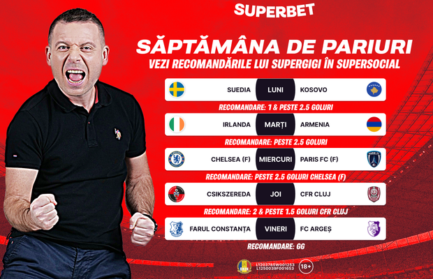 Săptămâna de pariuri începe în SuperSocial