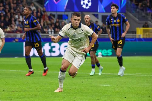 Nicolo Tresoldi, autorul unei „triple” în Inter - Brugge 3-4 / Foto: Imago Images
