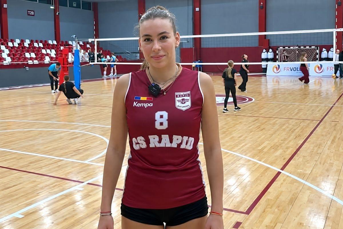 Sora lui Radu Drăgușin a debutat la 17 ani în prima ligă de volei: „Vreau să devin cea mai bună din lume!”