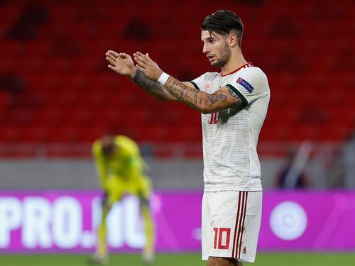 Dominik Szoboszlai, cel mai bun jucător maghiar, a calificat Ungaria, la doar 20 de ani, la al doilea turneu final continental consecutiv, după 2-1 cu Islanda. Foto: Guliver/GettyImages