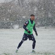 Andrei Borza // Naționala U20, antrenament în zăpadă/ foto FRF.ro