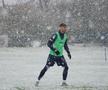 Andrei Borza // Naționala U20, antrenament în zăpadă/ foto FRF.ro