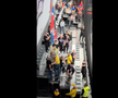 Scandal fani Vâlcea la Gloria Bistrița / foto: capturi Facebook