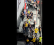 Scandal fani Vâlcea la Gloria Bistrița / foto: capturi Facebook