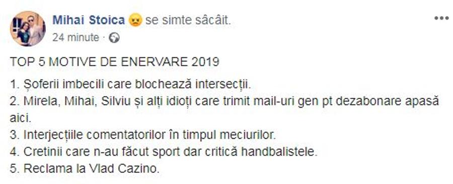FCSB // Mihai Stoica se ia de toată lumea la final de an: „Top 5 motive de enervare: interjecțiile comentatorilor în timpul meciurilor”