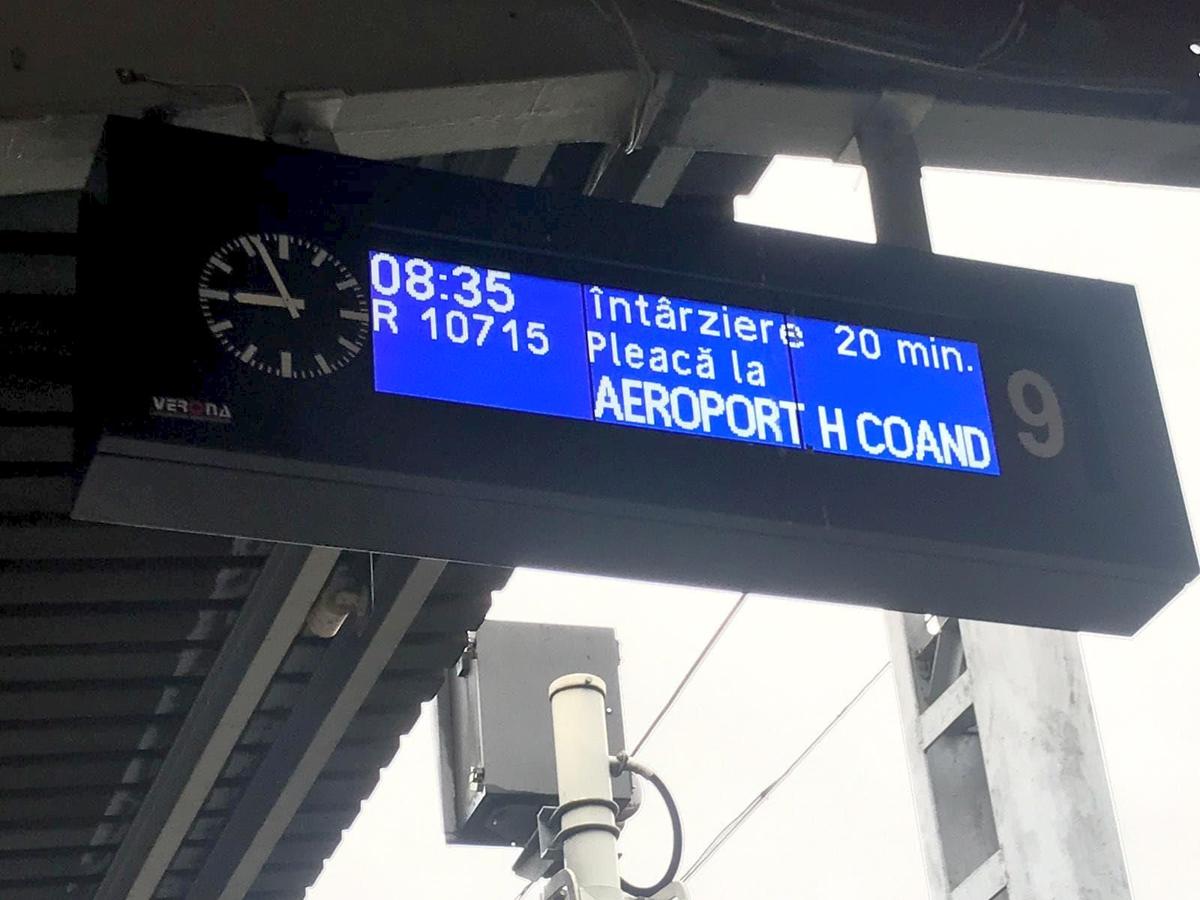 VIDEO+FOTO Cum decurge o călătorie cu trenul de la Gara de Nord la Aeroportul „Henri Coandă” » Întârzieri chiar din prima zi!