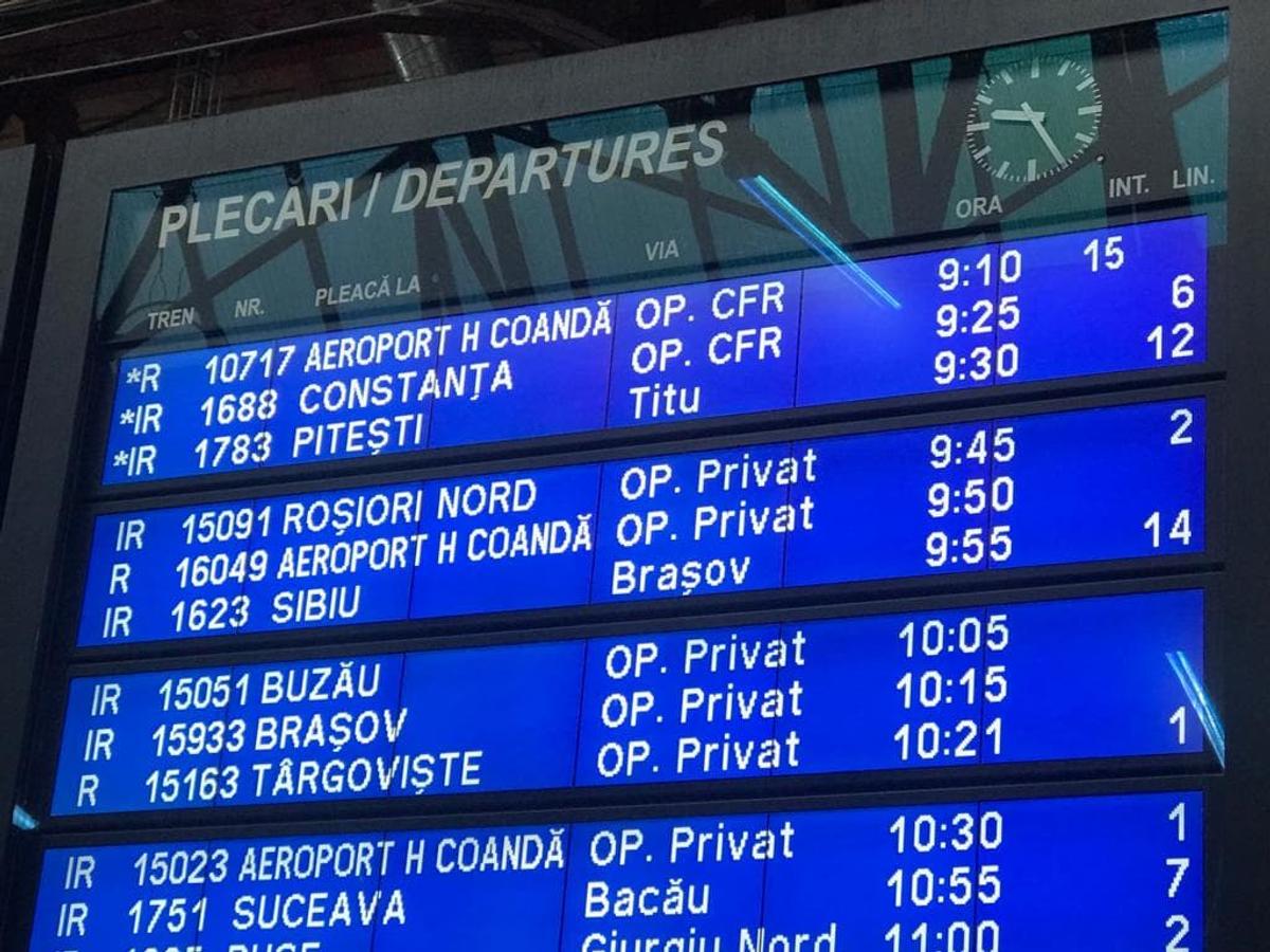 VIDEO+FOTO Cum decurge o călătorie cu trenul de la Gara de Nord la Aeroportul „Henri Coandă” » Întârzieri chiar din prima zi!