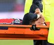 Neymar (28 de ani) a fost accidentat în prelungirile partidei PSG - Olympique Lyon (0-1) și a fost scos cu targa de pe teren.
