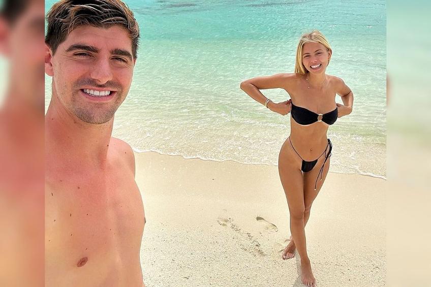 Thibaut Courtois, împreună cu Mishel Gerzig