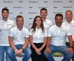 Pe rândul de jos, de la stânga la dreapta, Sebastien Loeb, Cristina Gutierrez Herrero și Nasser Al-Attiyah