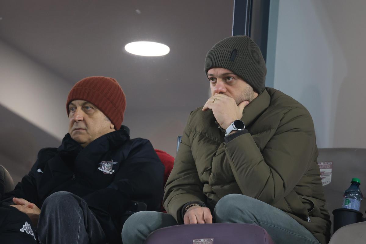Imagini de la finalul meciului Rapid - Oțelul