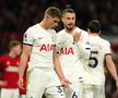 Radu Drăgușin (21 de ani) a fost introdus în minutul 85 al remizei scoase de Tottenham pe terenul lui Manchester United, scor 2-2, în runda cu numărul 21 din Premier League.