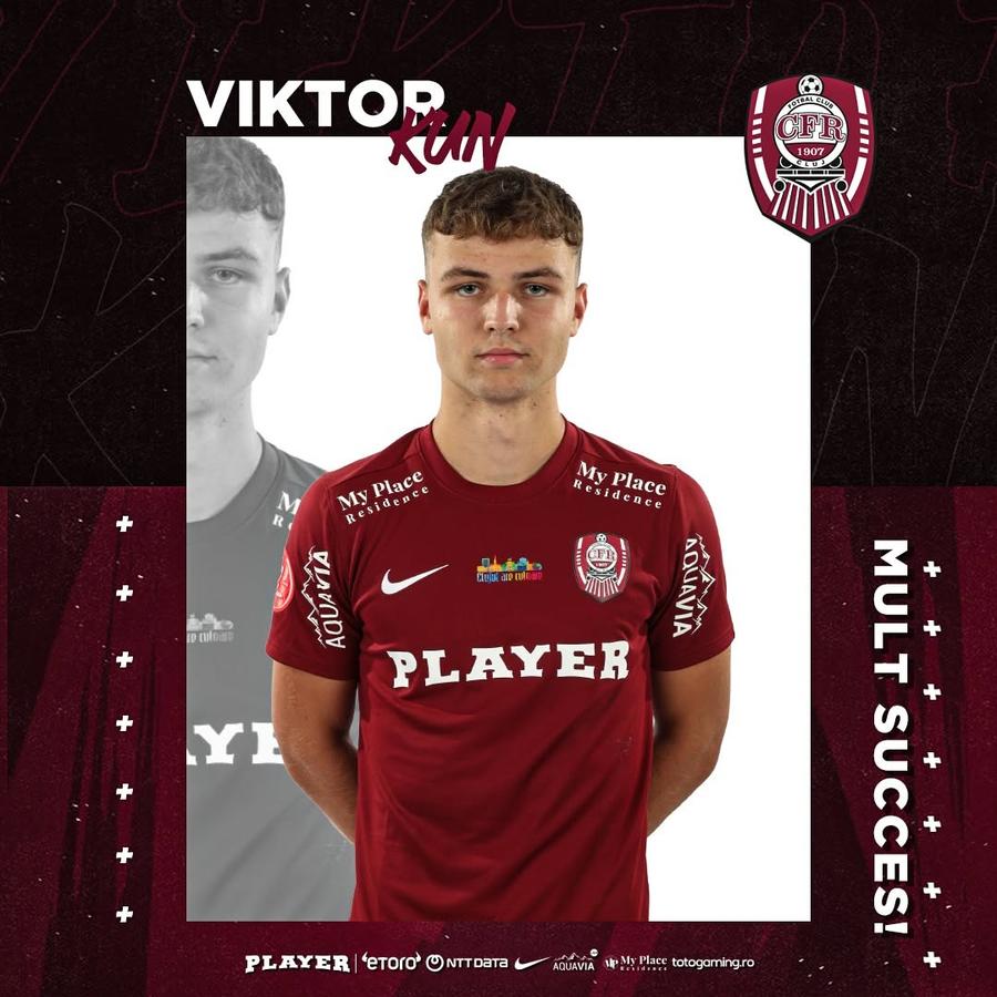 Viktor Kun, împrumutat de CFR Cluj la Unirea Dej, foto: Instagram CFR Cluj a anunțat a patra plecare a iernii » Trimis direct în Liga 3!