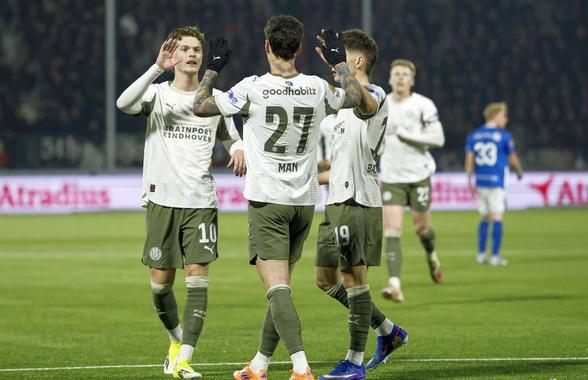 Dennis Man, 2 din 2 în 2026! PSV s-a calificat în „sferturile” Cupei, românul schimbat după nici 30 de minute
