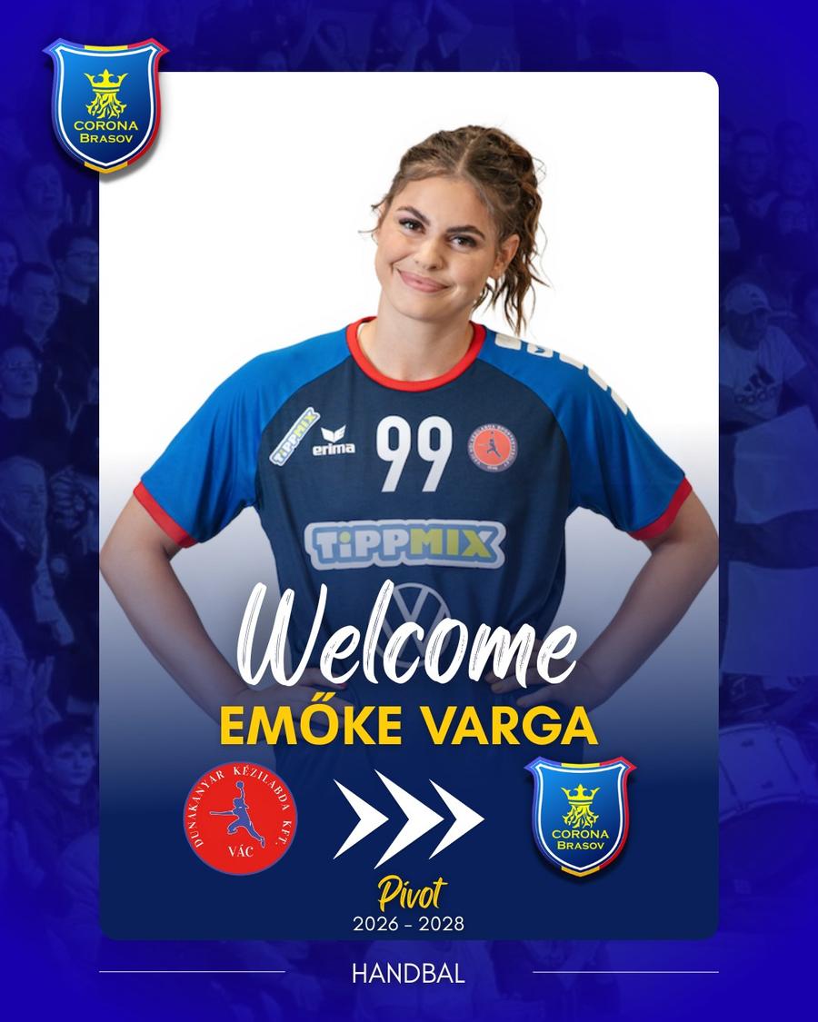 Emőke Varga este noua jucătoare de la Corona Brașov // foto: Facebook Corona Brașov punctează la transferuri » Au adus două câștigătoare de Liga Campionilor