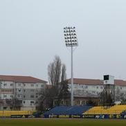 Nocturna montată pe stadionul „1 Mai” din Slobozia // FOTO: GSP.ro