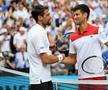 Jeremy Chardy, în stânga, după un meci cu Novak Djokovic // foto: Guliver/Getty Images