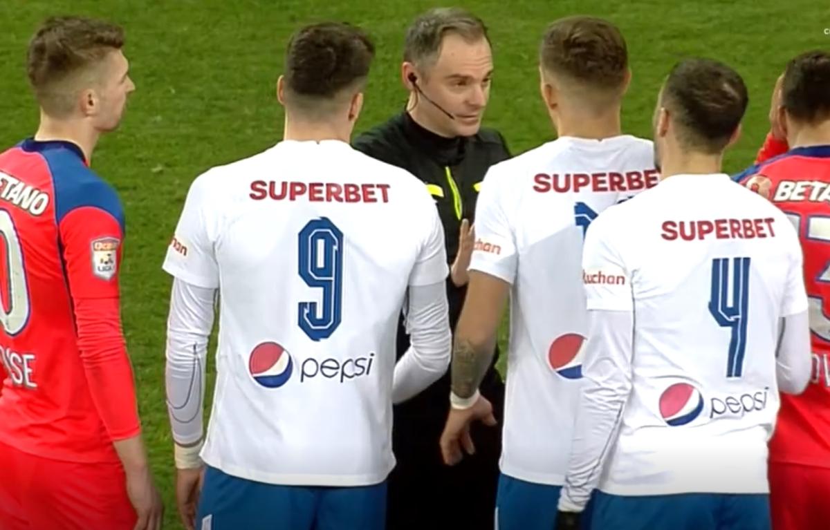 FOTO Două galbene la aceeași fază, Dussaut în FCSB - Farul 14.03.2022