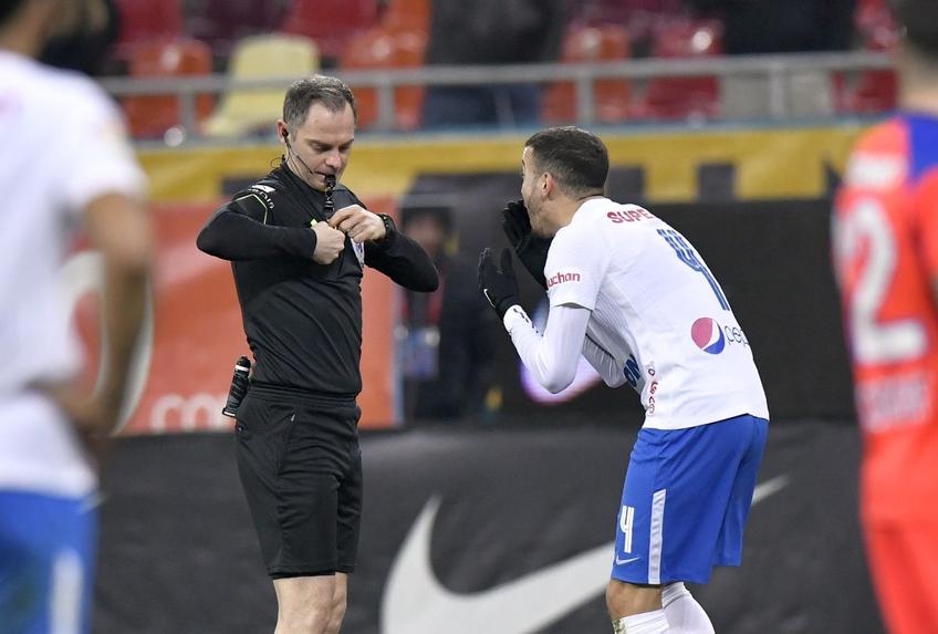 Damien Dussaut (27 de ani) a fost eliminat în minutul 78 al meciului dintre FCSB și Farul, la scorul de 1-0 pentru bucureșteni.