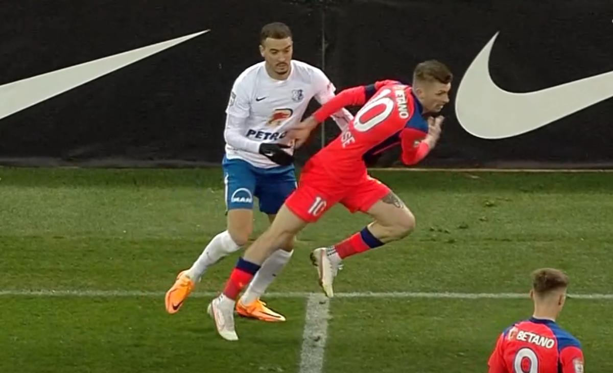 FOTO Două galbene la aceeași fază, Dussaut în FCSB - Farul 14.03.2022